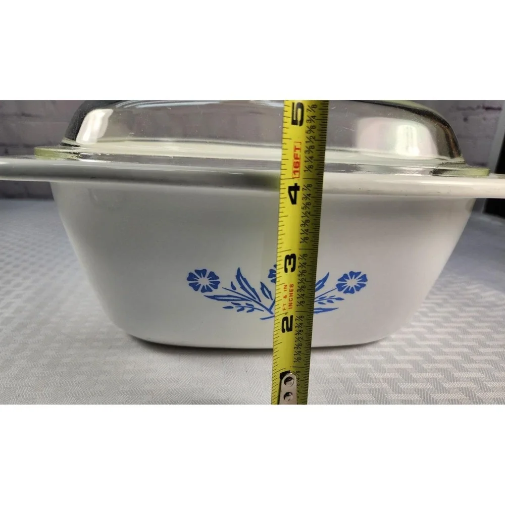 Corning Ware P-34-B Blue Cornflower 4 QT Dutch Oven Roaster Casserole Dish & Lid